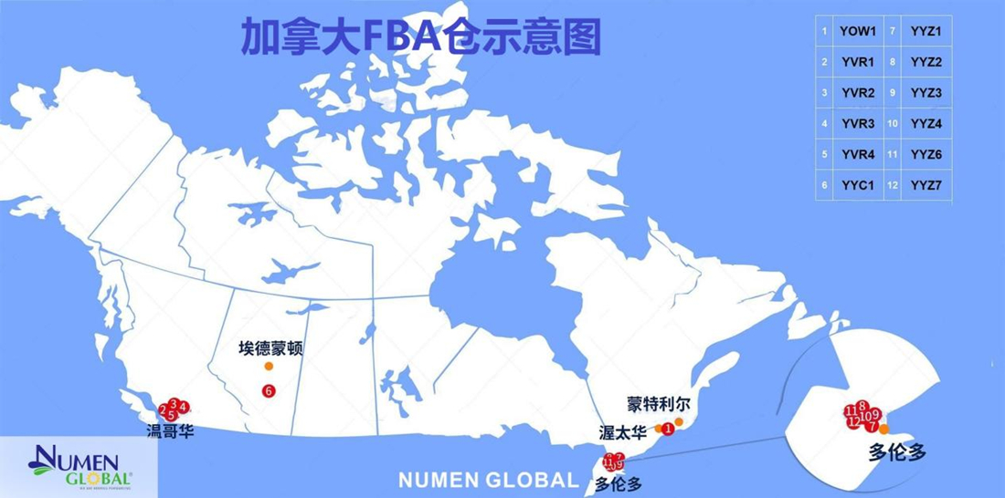 Canadian FBA warehouse