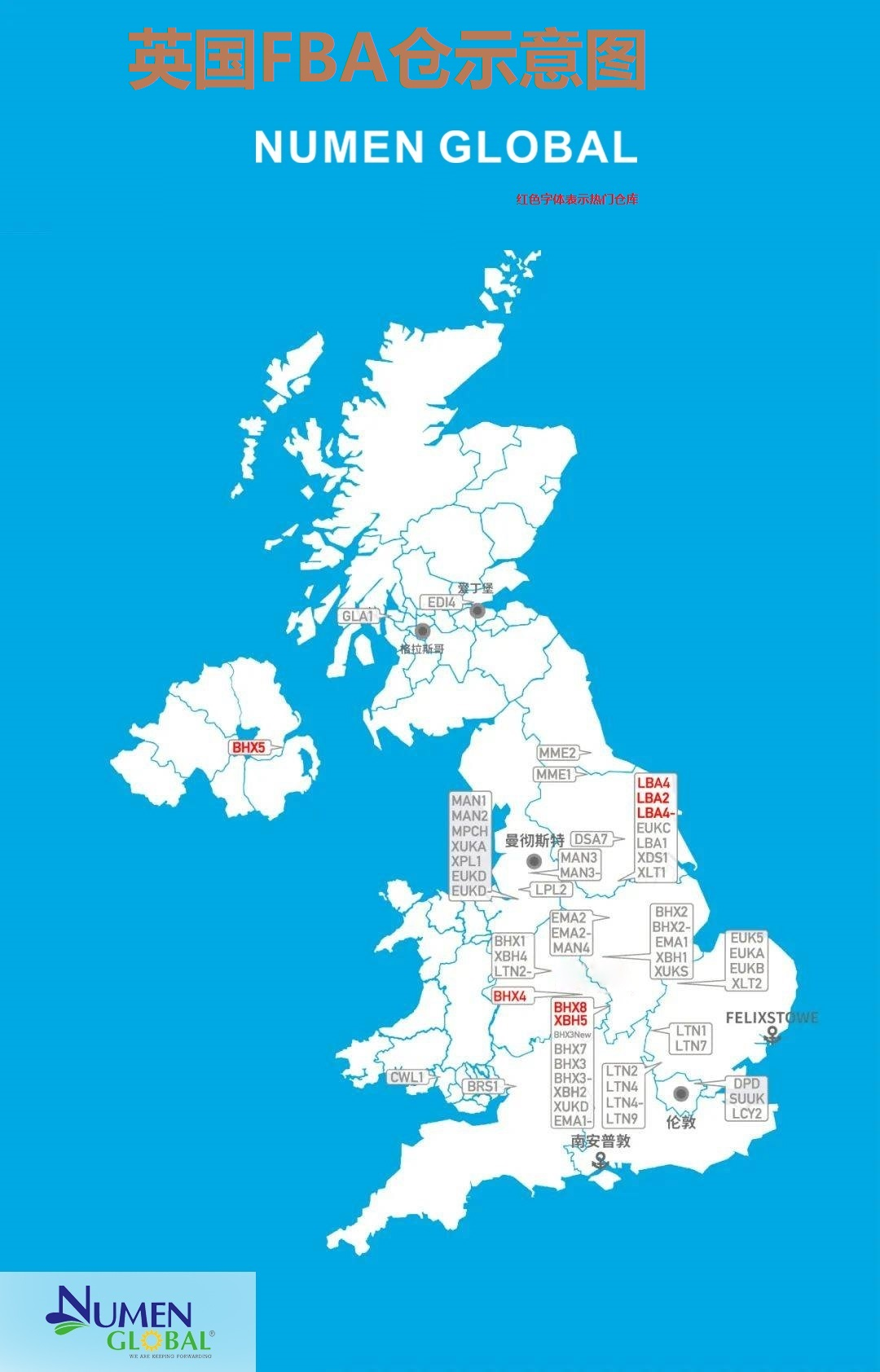 FBA warehouse in the UK